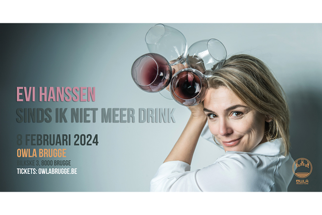 Evi Hanssen in Owla Brugge met theatervoorstelling Sinds ik niet meer